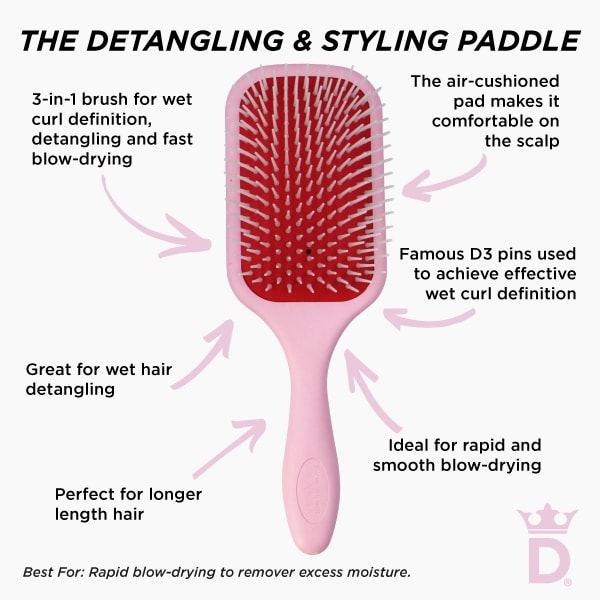 Denman D38 Pink Crush Detangler Brush