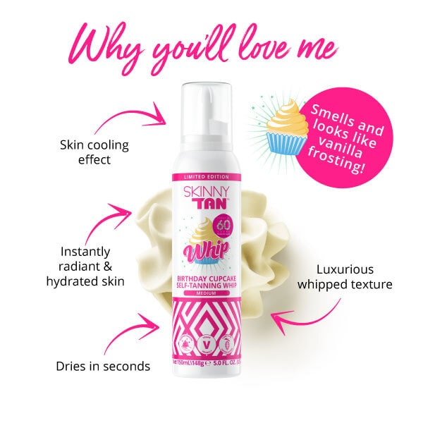 Skinny Tan Birthday Cupcake Self-Tanning Whip Mousse