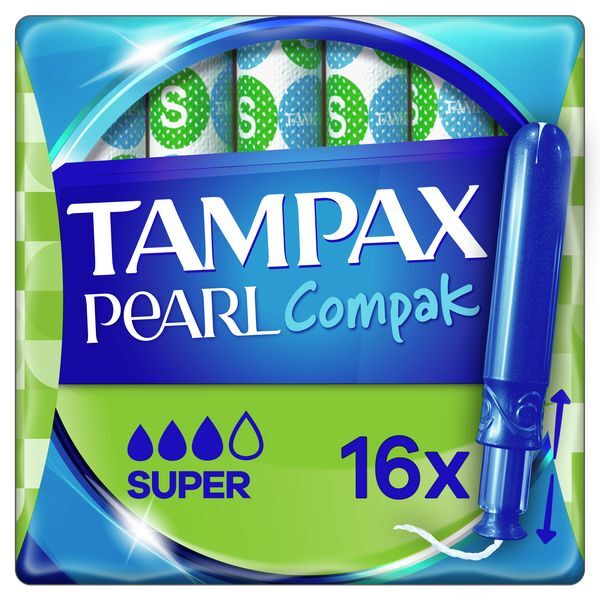 Tampax Pearl Compak Super Tampons wiith Applicator X16