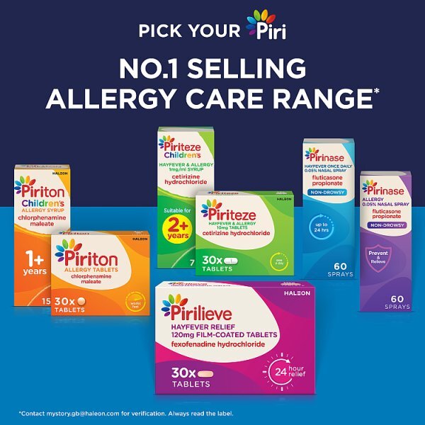 Pirinase Allergy Relief Nasal Spray for Adults x 60 Sprays