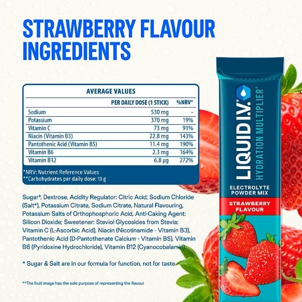 Liquid I.V. Electrolyte Powder Mix Strawberry X3