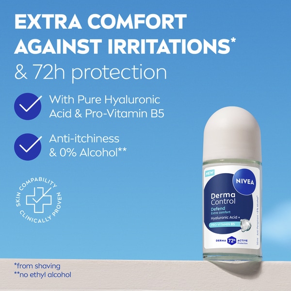 Nivea Derma Defend Extra Comfort 72H Deodorant Roll On 50Ml