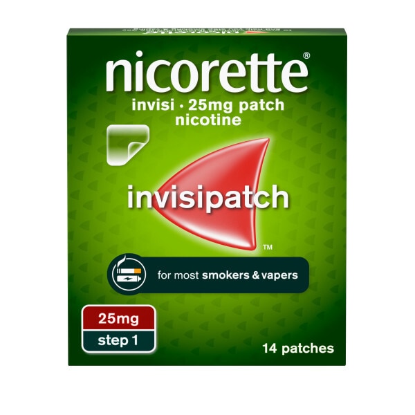 Nicorette Invisi 25 Mg Step 1- 14 Nicotine Patches