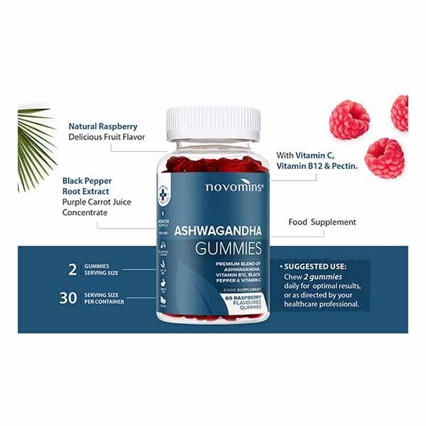 Novomins Ashwagandha Gummies 60 Gummies