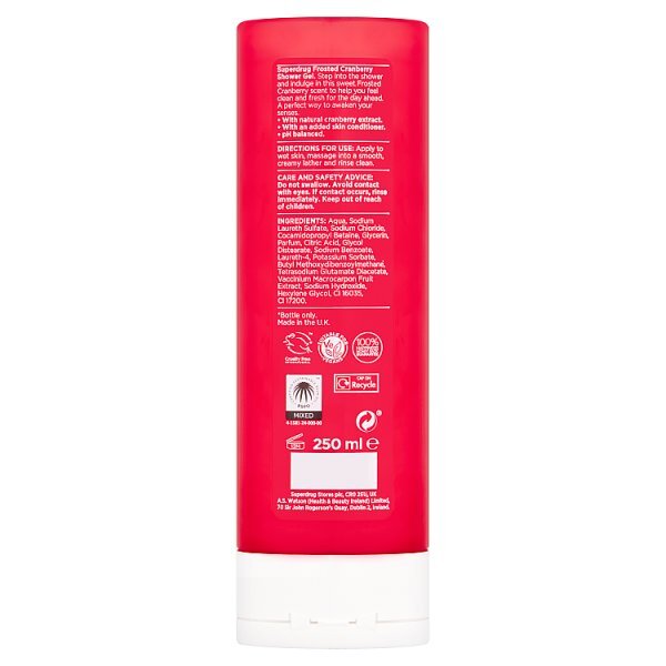 Superdrug Fruity Frosted Cranberry Shower Gel 250ml