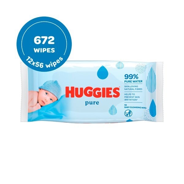Huggies® Pure Baby Wipes - 12 Pack