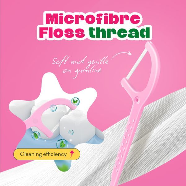 Grin Ultra Smooth Raspberry Floss Picks 80pk Canister