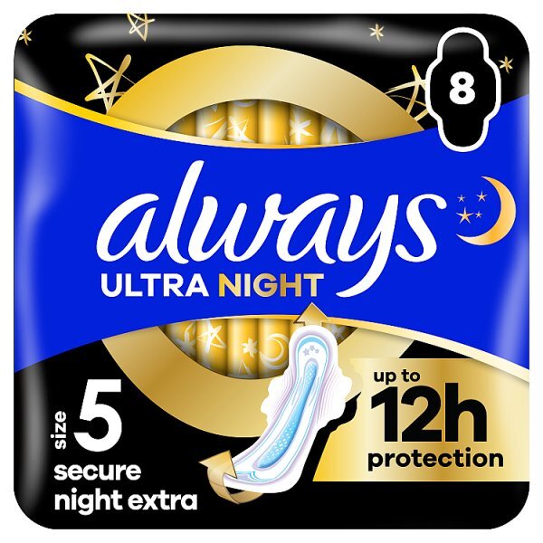 Always Ultra Sanitary Towels Secure Night (S4) Wings