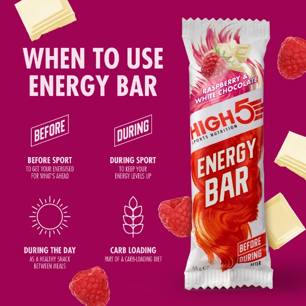 High5 Energy Bar Raspberry & White Chocolate