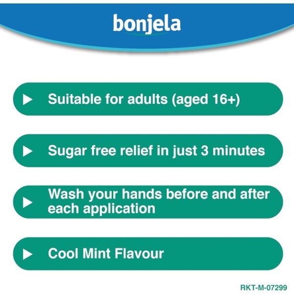 Bonjela Adult Mouth Ulcer Pain Relief Cool Mint Gel 15g