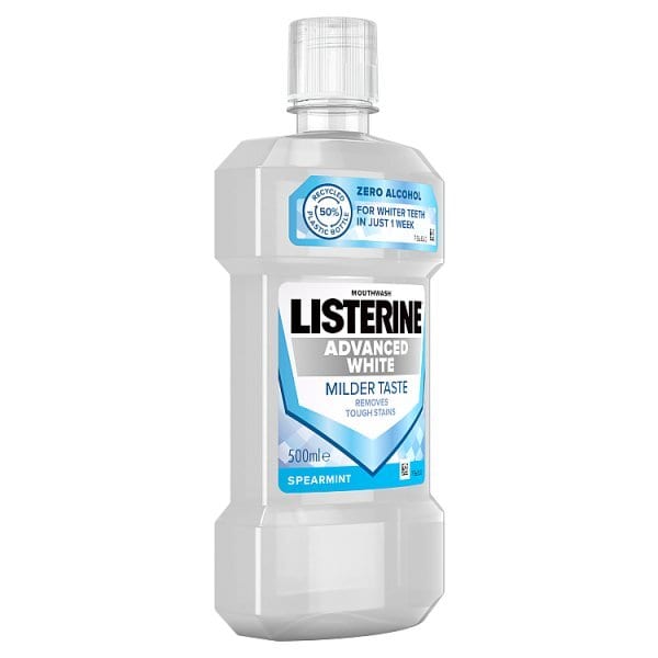 Listerine Advanced White Milder Taste Mouthwash 500ml