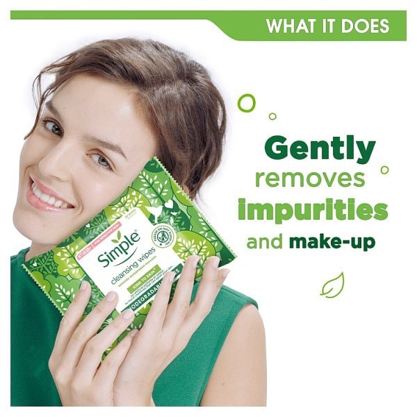 Simple Kind to Skin Biodegradable Cleansing Wipes 2x20pc