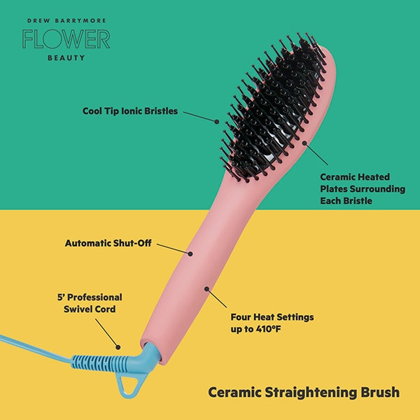 DNR Flower Ceramic Straightening Brush