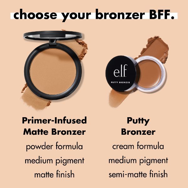 e.l.f. Primer-Infused Matte Bronzer Tan O'clock