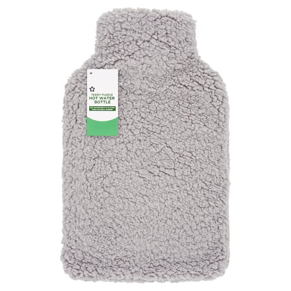 Superdrug Grey Teddy Cover And Hot Water Bottle