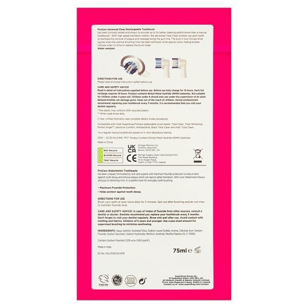 Procare Pink Handle Watermelon Toothpaste Gift Set