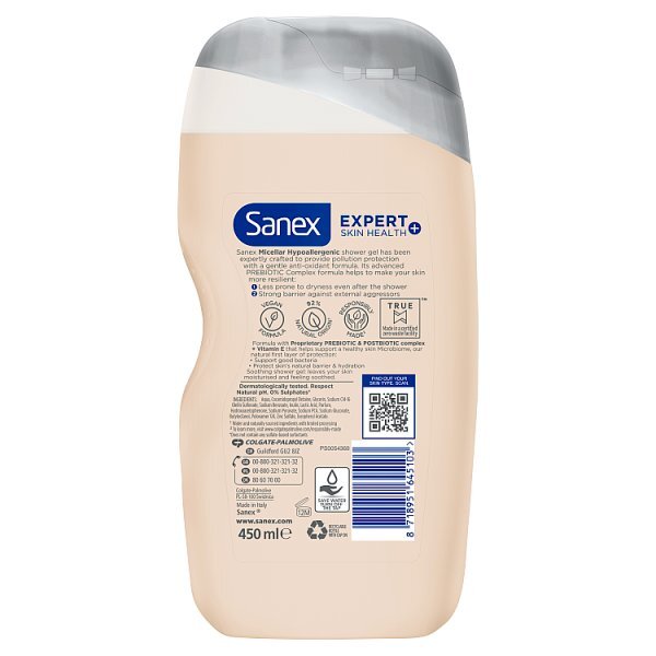 Sanex Expert+ Micellar Hypoallergenic Shower Gel 450Ml