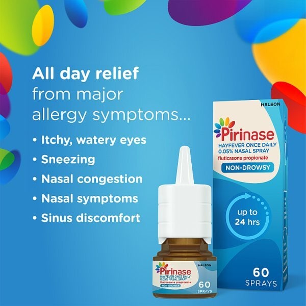 Pirinase Allergy Relief Nasal Spray for Adults x 60 Sprays