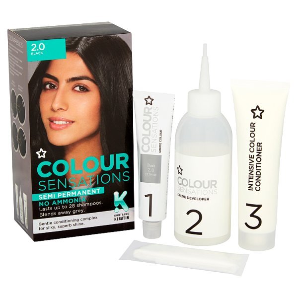 DNR Colour Sensations Semi Permanent Hair Dye Black 2.0