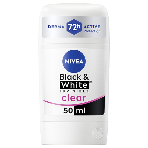NIVEA Black & White Anti-Perspirant Deodorant Stick, 50ml