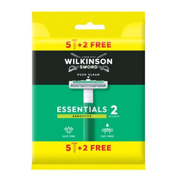 Wilkinson Sword Essentials 2 Men's Disposable Razors 5+2 Pack