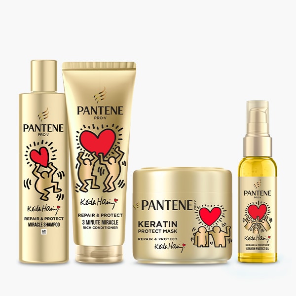 Pantene Keith Haring Bundle: Shampoo Serum Mask and Oil