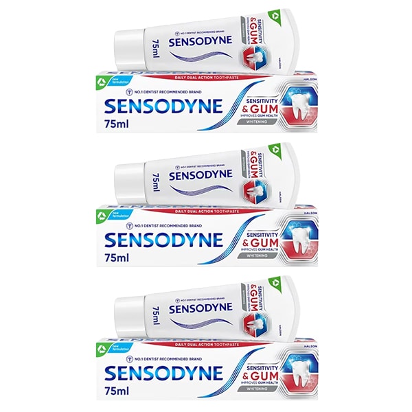 Sensodyne Sensitivity & Gum Whitening Toothpaste 3x75 ml