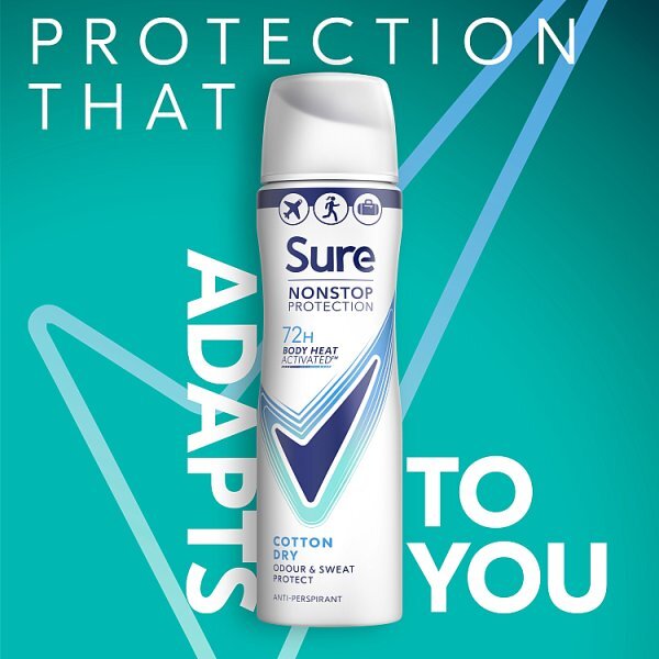 Sure Nonstop Protection Cotton Dry Anti-Perspirant Aerosol 75 ml
