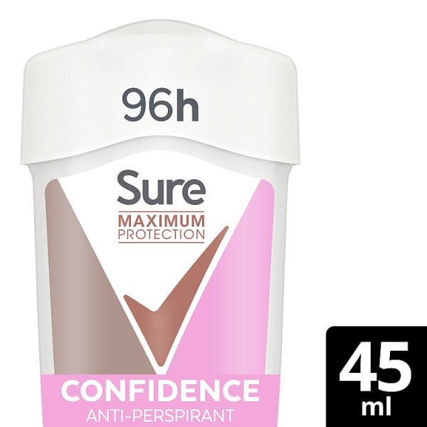 Sure Maximum Protection Confidence Anti-Perspirant Cream 45 ml