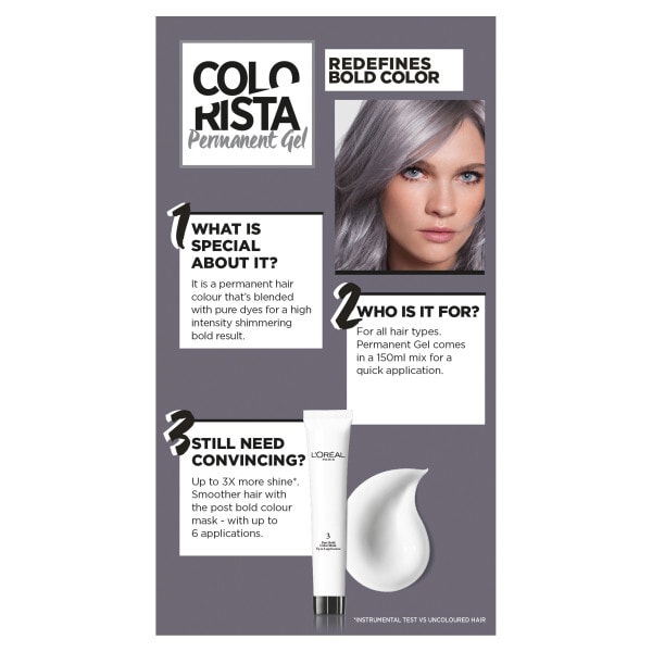 DNRAD L'Oreal Colorista Smokey Grey Permanent Gel Hair Dye