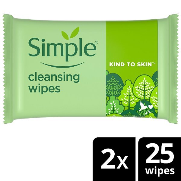 Simple Kind To Skin Cleansing Wipes Biodegradable 50 Pc