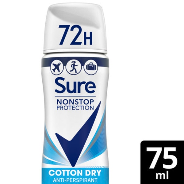 Sure Compressed Anti-Perspirant Aerosol Cotton Dry 75ml