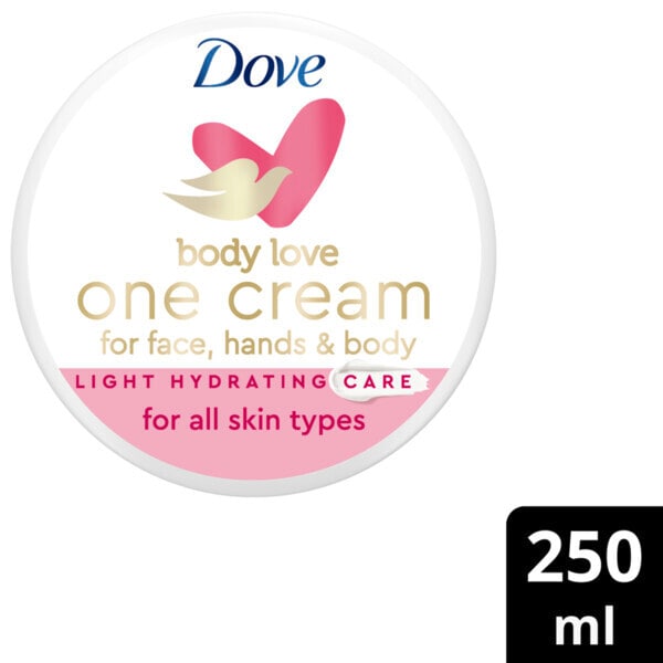 Dove One Cream For Face Hands & Body Light Hydration 250ml