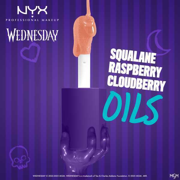 NYX Professional Makeup X Wednesday Mystery Lip Oil Moon Shifted