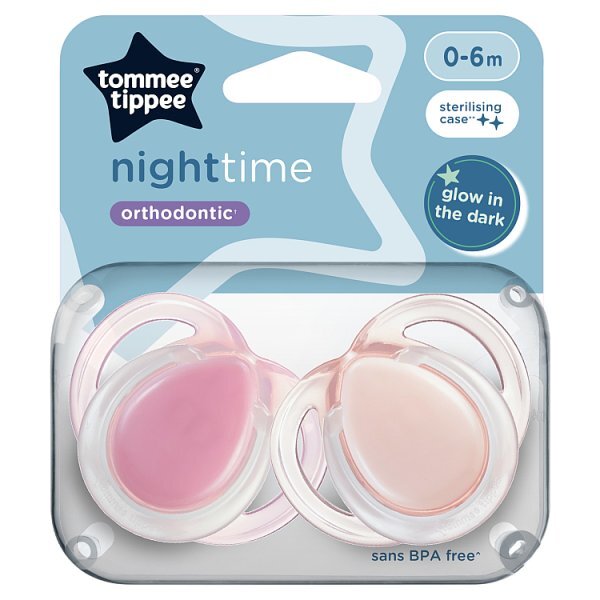 Tommee Tippee Closer to Nature Night Soother 0-6m (2 pack)