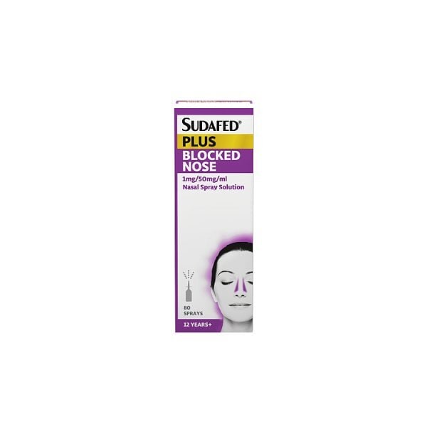 Sudafed Plus Blocked Nose 1Mg/50Mg/Ml Nasal Spray Solution