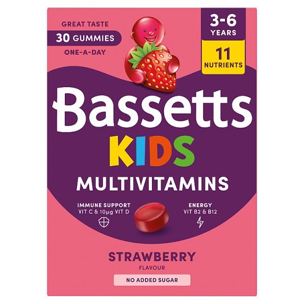 Bassetts Kids Multivitamins 3-6 Strawberry 30S