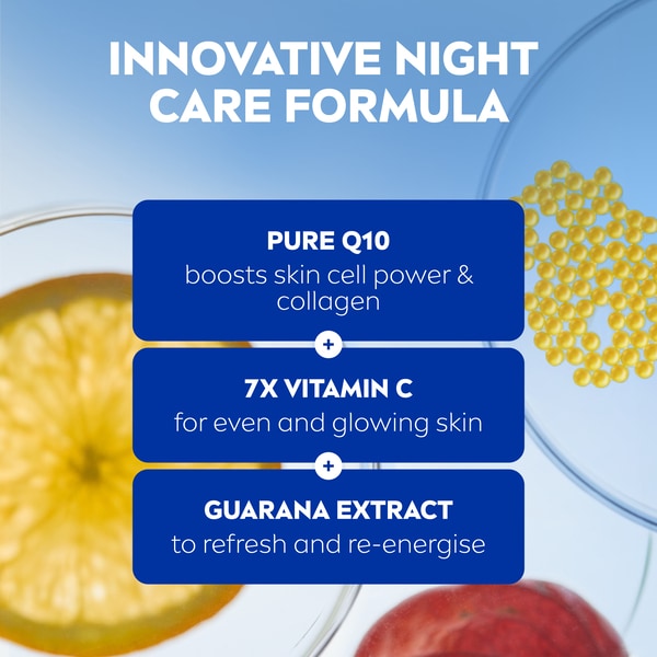 NIVEA Q10 Energy Recharging Night Cream with Vitamin C 50ml