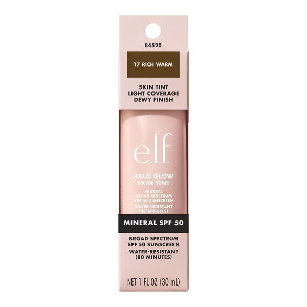 e.l.f. Halo Glow Skin Tint Foundation - SPF 50 17 Rich Warm