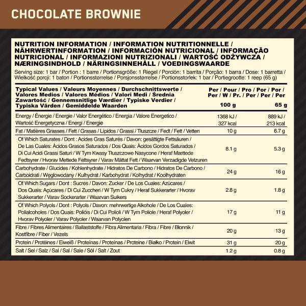 Optimum Nutrition Protein Chococolate Brownie Crisp Bar 20g