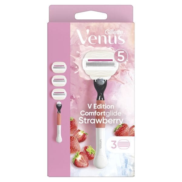 Venus Edition Comfortglide Strawberry Razor Handle +3 Blades