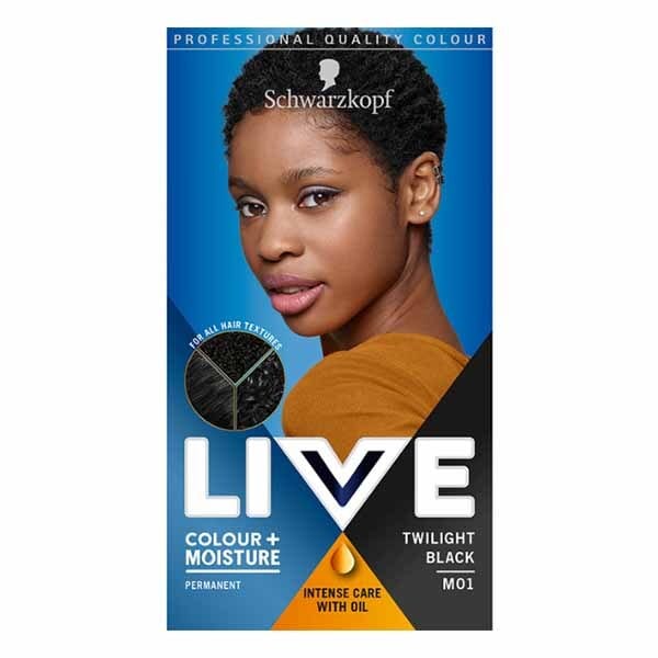 LIVE Colour+Moisture Permanent Black Hair Dye Twilight Black