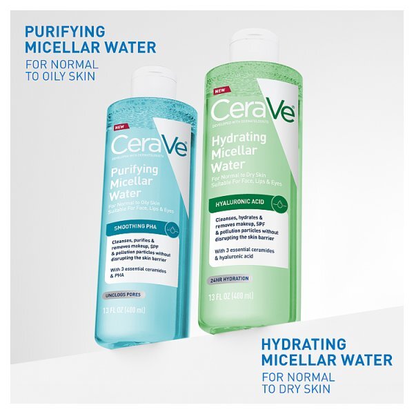 CeraVe Purifying Micellar Water Removes Makeup & Unclogs Pores 400ml