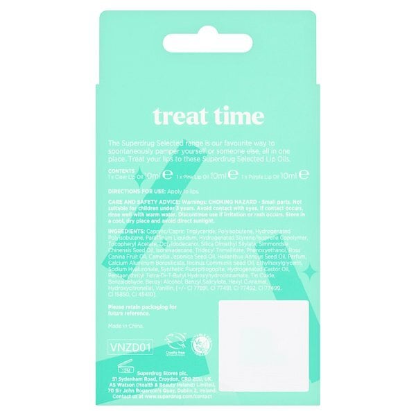 Selected By Superdrug Treat Time Lip Oil Trio Gift Set