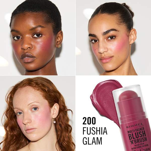Rimmel Multi-Tasker Blush'N'Brush 200 Fushia Glam