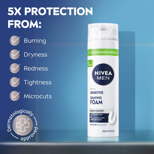 NIVEA Men Sensitive Shaving Foam 200ml