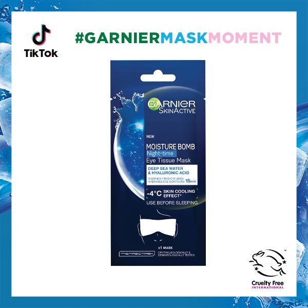 DNRAD Garnier Moisture Bomb Night-Time Eye Tissue Mask