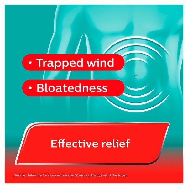Rennie Deflatine Trapped Wind & Bloating 18 Tablets