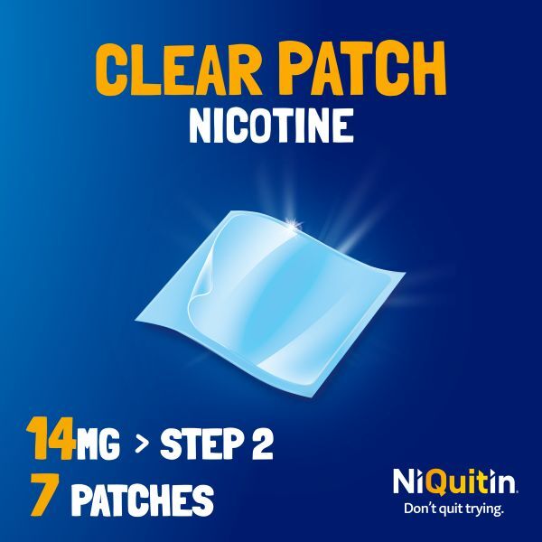 NiQuitin 14mg Step 2- 7 Nicotine Patches- Stop Smoking Aid