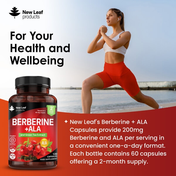 Berberine + Ala Capsules - 120 Capsules + Green Tea Extract
